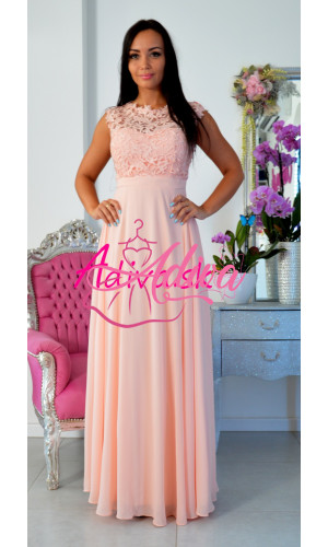 Dlhé ružové spoločenské šaty Astoria